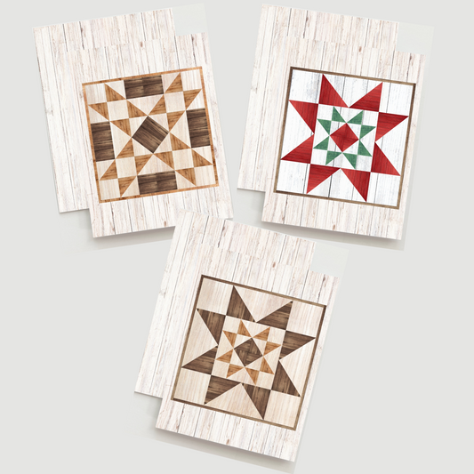 Barn Wood Quilt Assorted Card Set