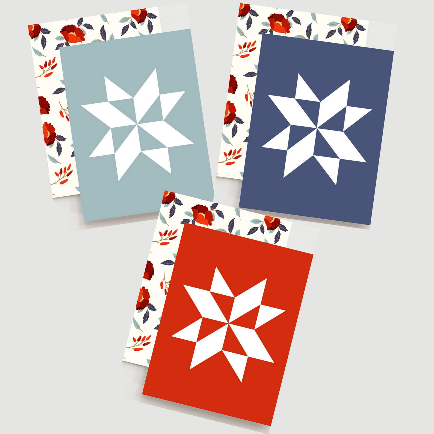 Pinwheel Floral Assorted Card Set