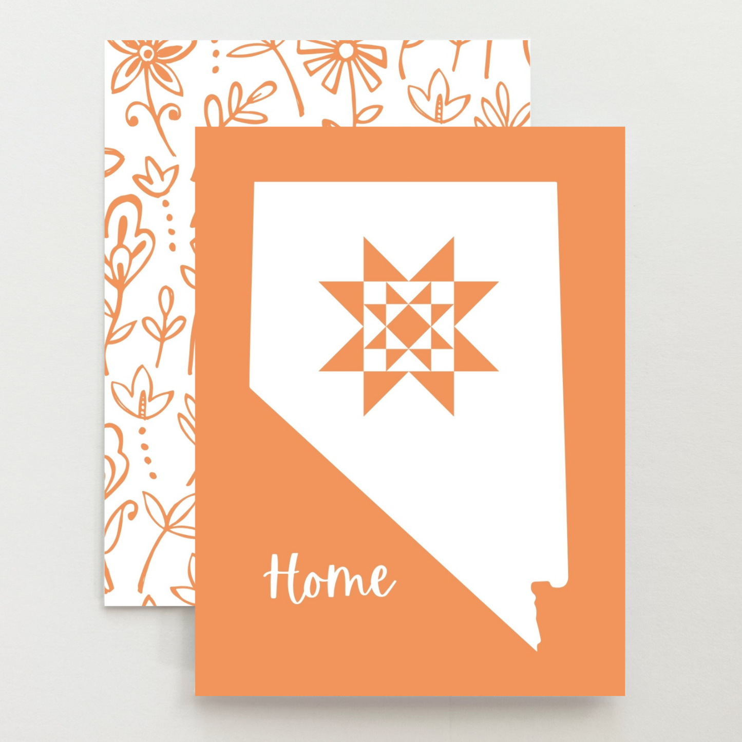 Nevada Home Quilt Star Gift Set of 6 Blank Cards - Choose Your Color