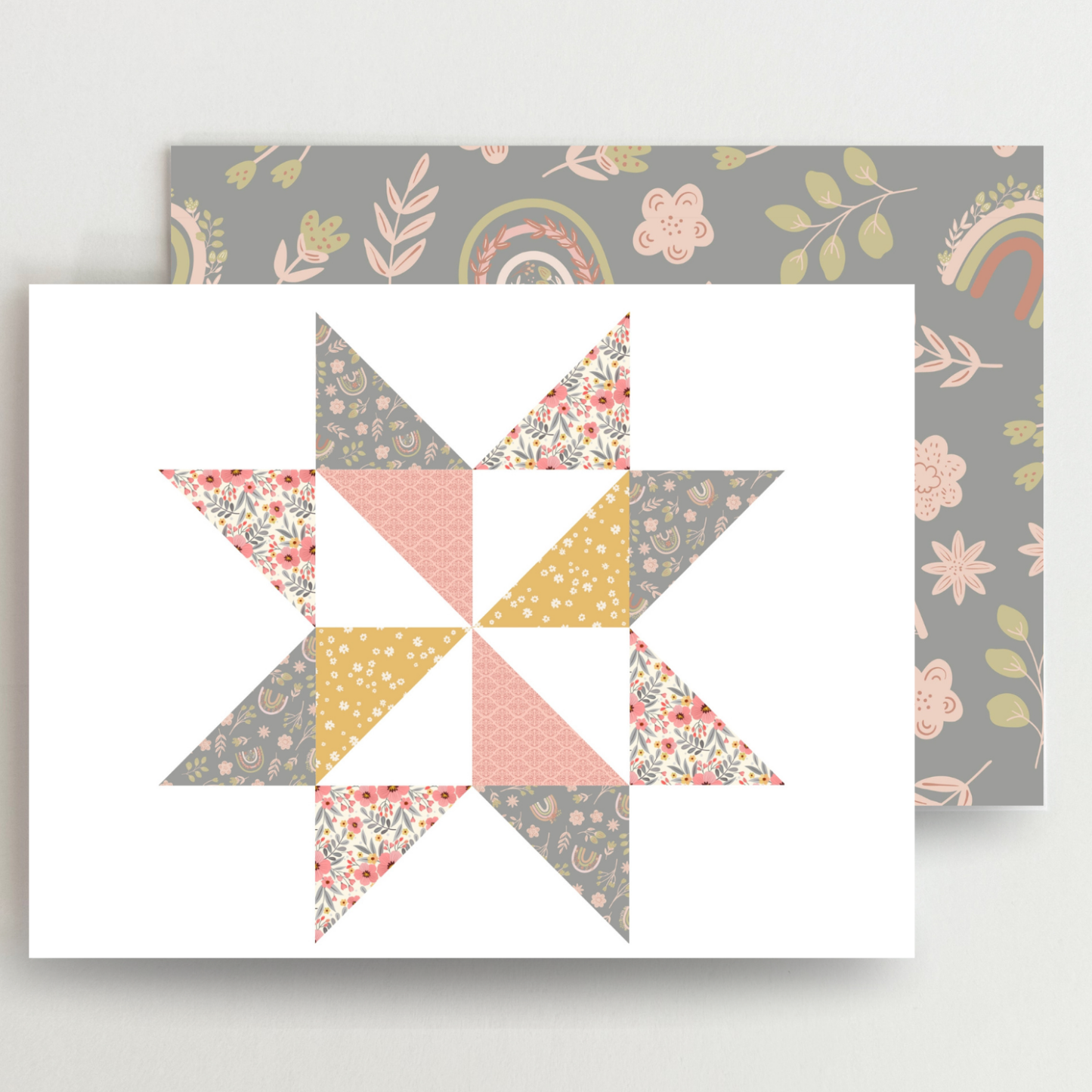 Simply Sweet Quilt Star Assorted Blank Note Cards Set