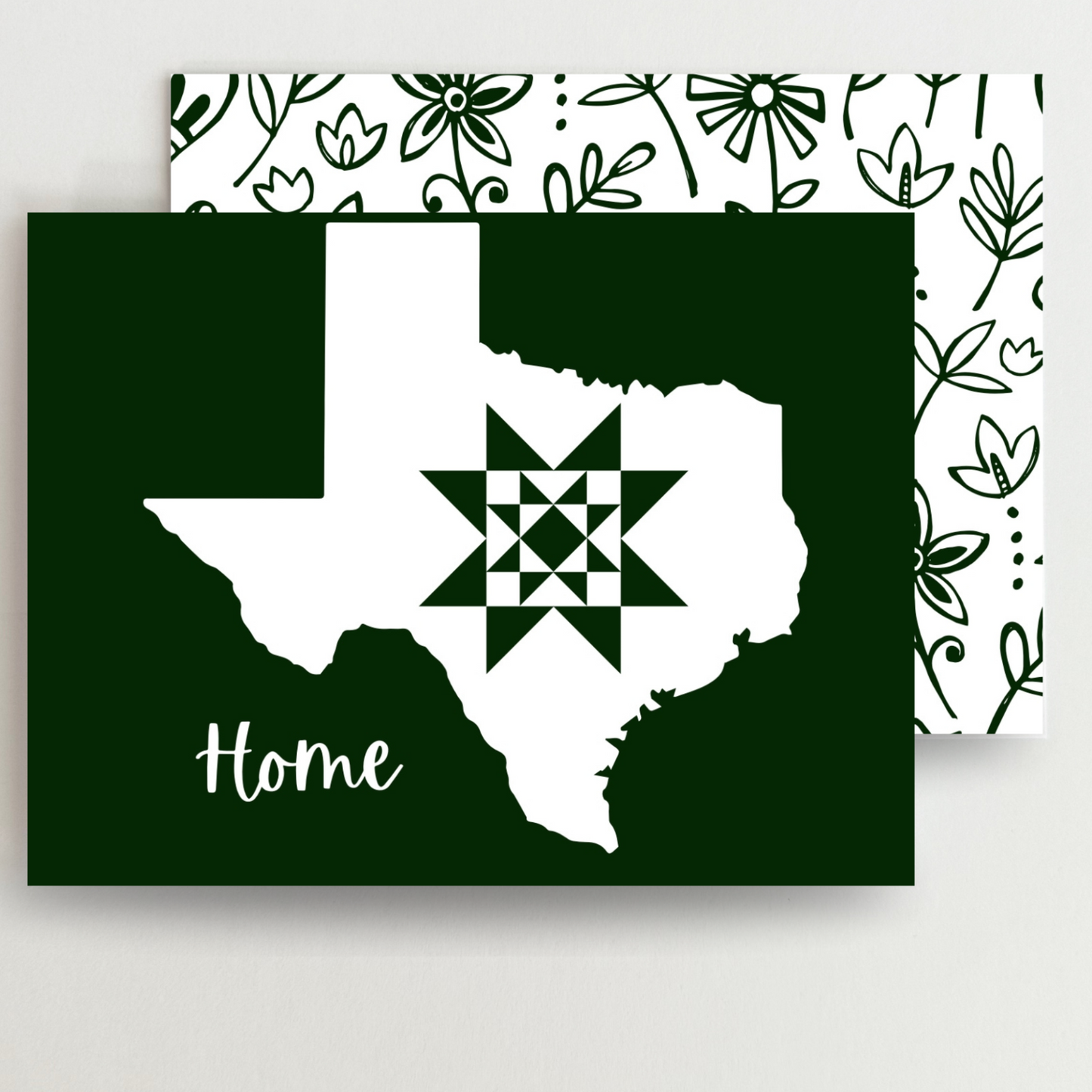 Texas Home Quilt Star Gift Set of 6 Blank Cards - Choose Your Color