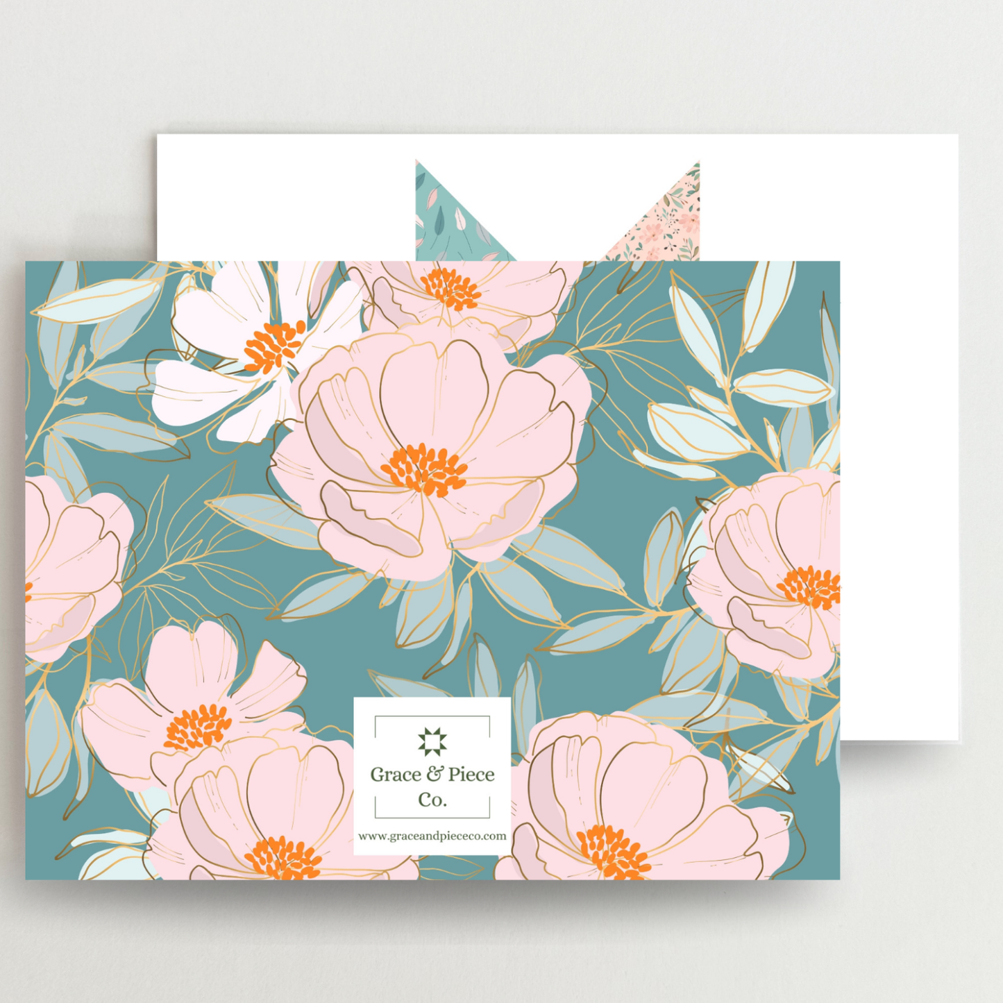 Graceful Garden Quilt Star Assorted Blank Note Cards Set