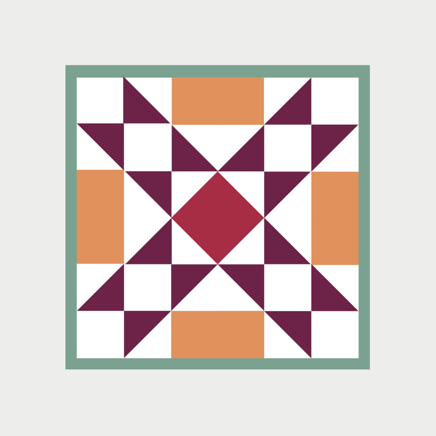 Plum Quilt Block Sticker