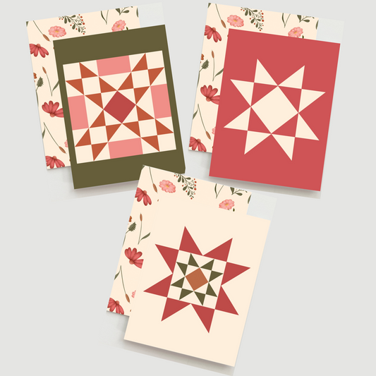 Pink Floral Assorted Card Set