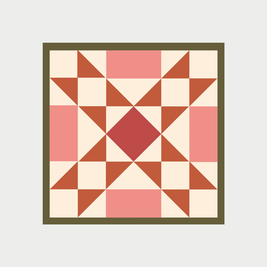 Pink Quilt Block Sticker