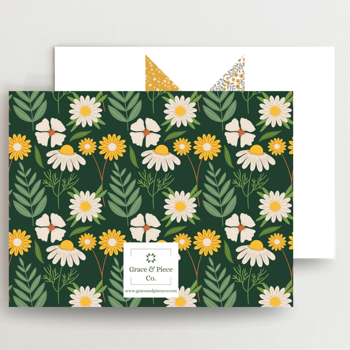 Flower Garden Quilt Star Assorted Blank Note Cards Set