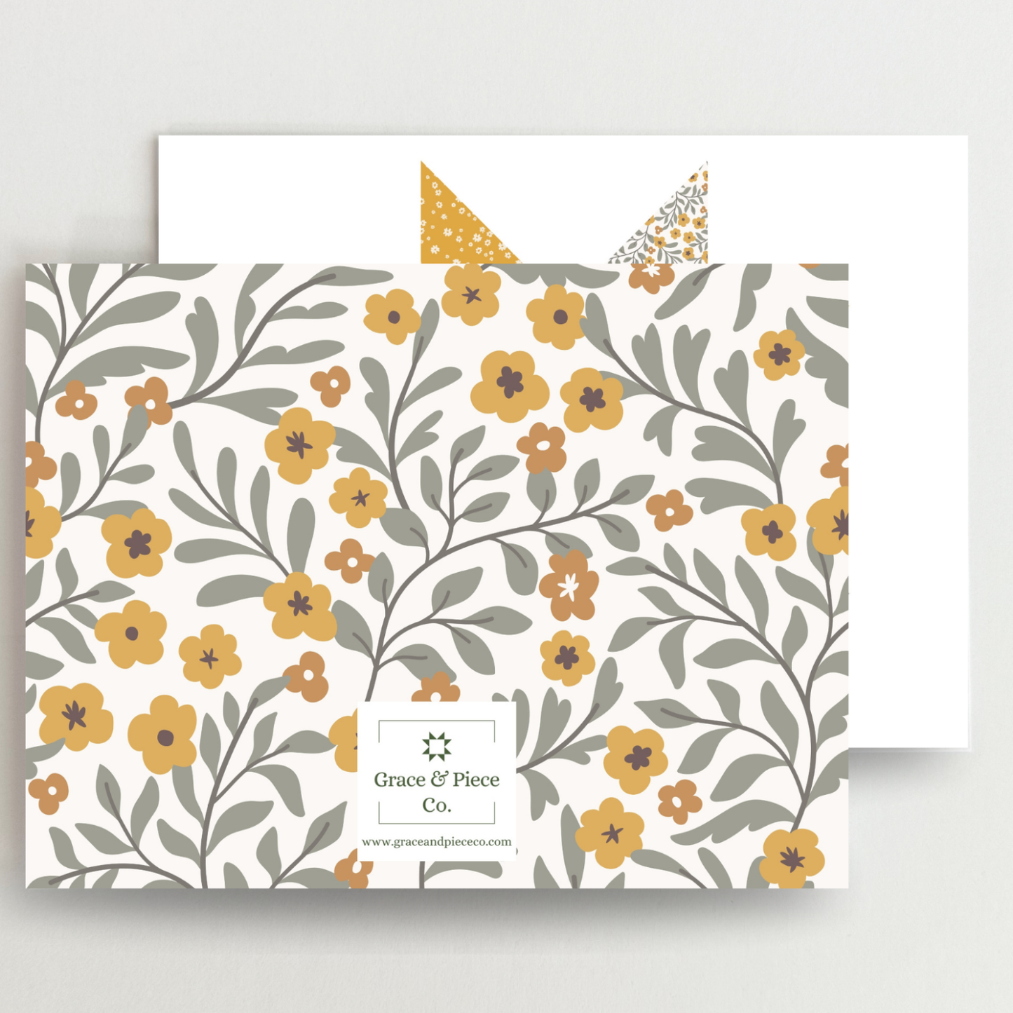 Flower Garden Quilt Star Assorted Blank Note Cards Set