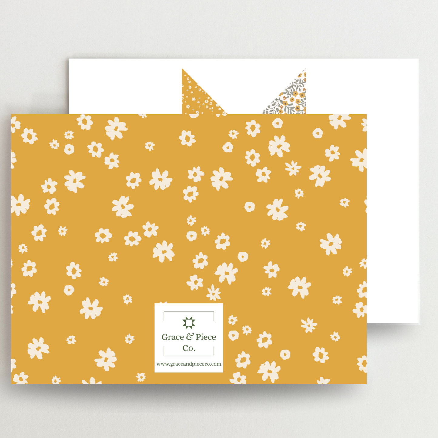 Flower Garden Quilt Star Assorted Blank Note Cards Set