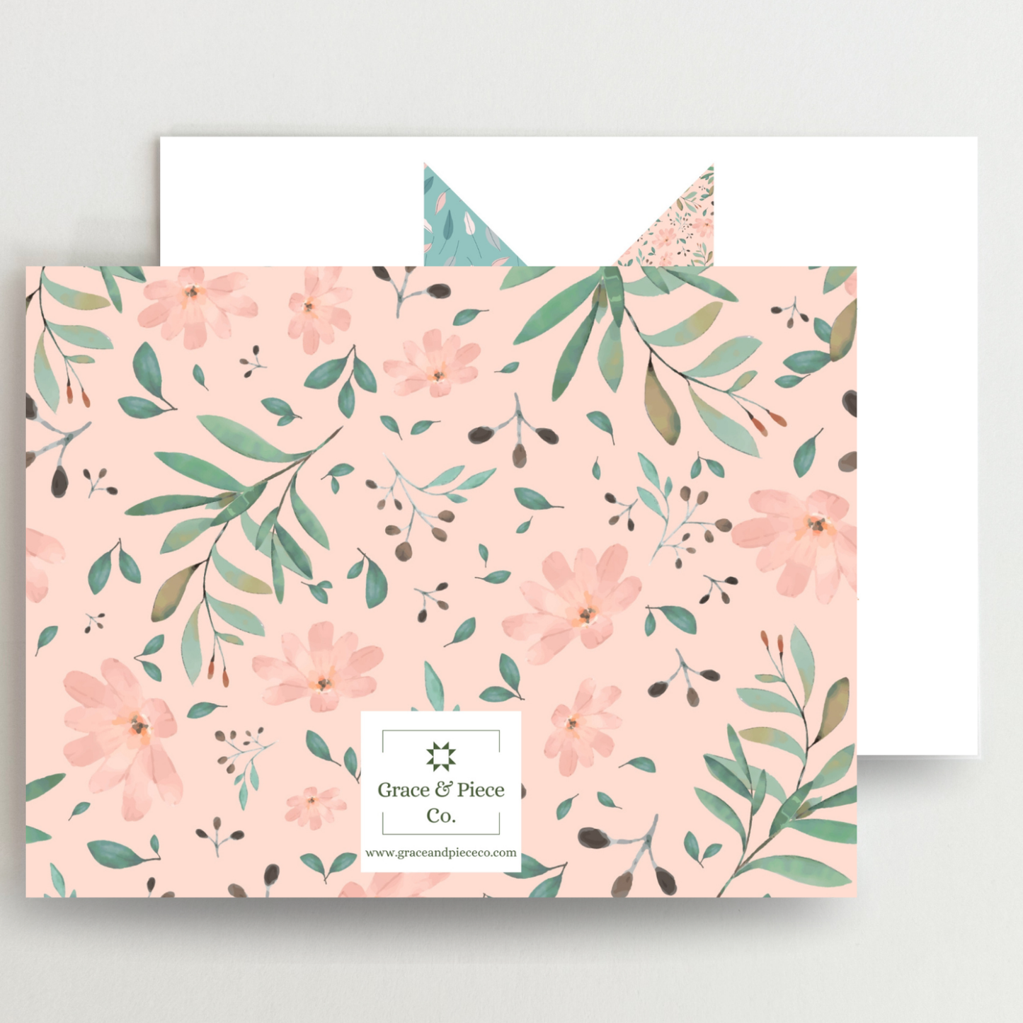 Graceful Garden Quilt Star Assorted Blank Note Cards Set