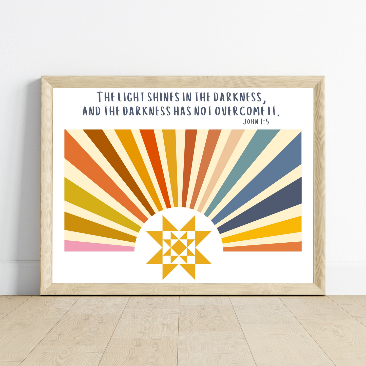 Light in the Darkness Quilt Star Wall Art Print