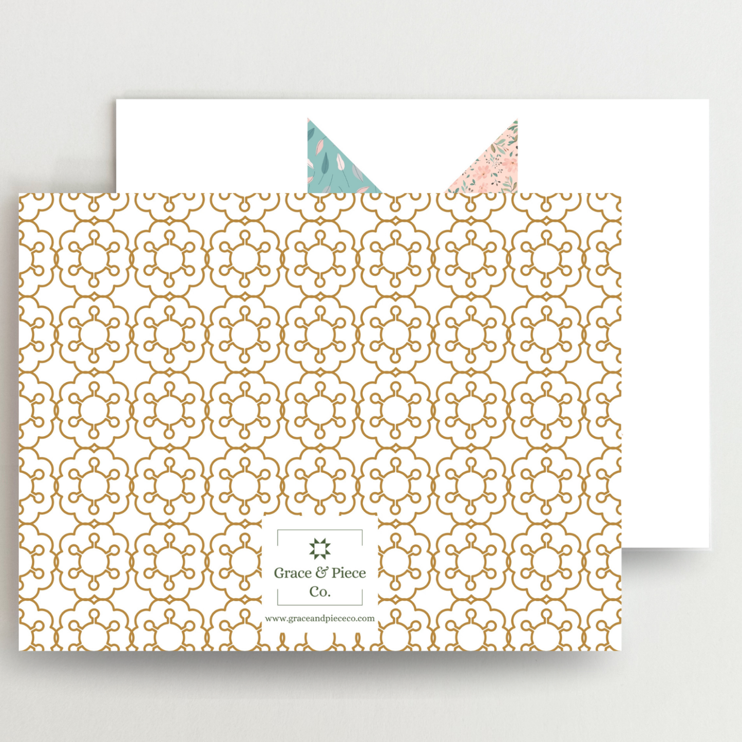 Graceful Garden Quilt Star Assorted Blank Note Cards Set