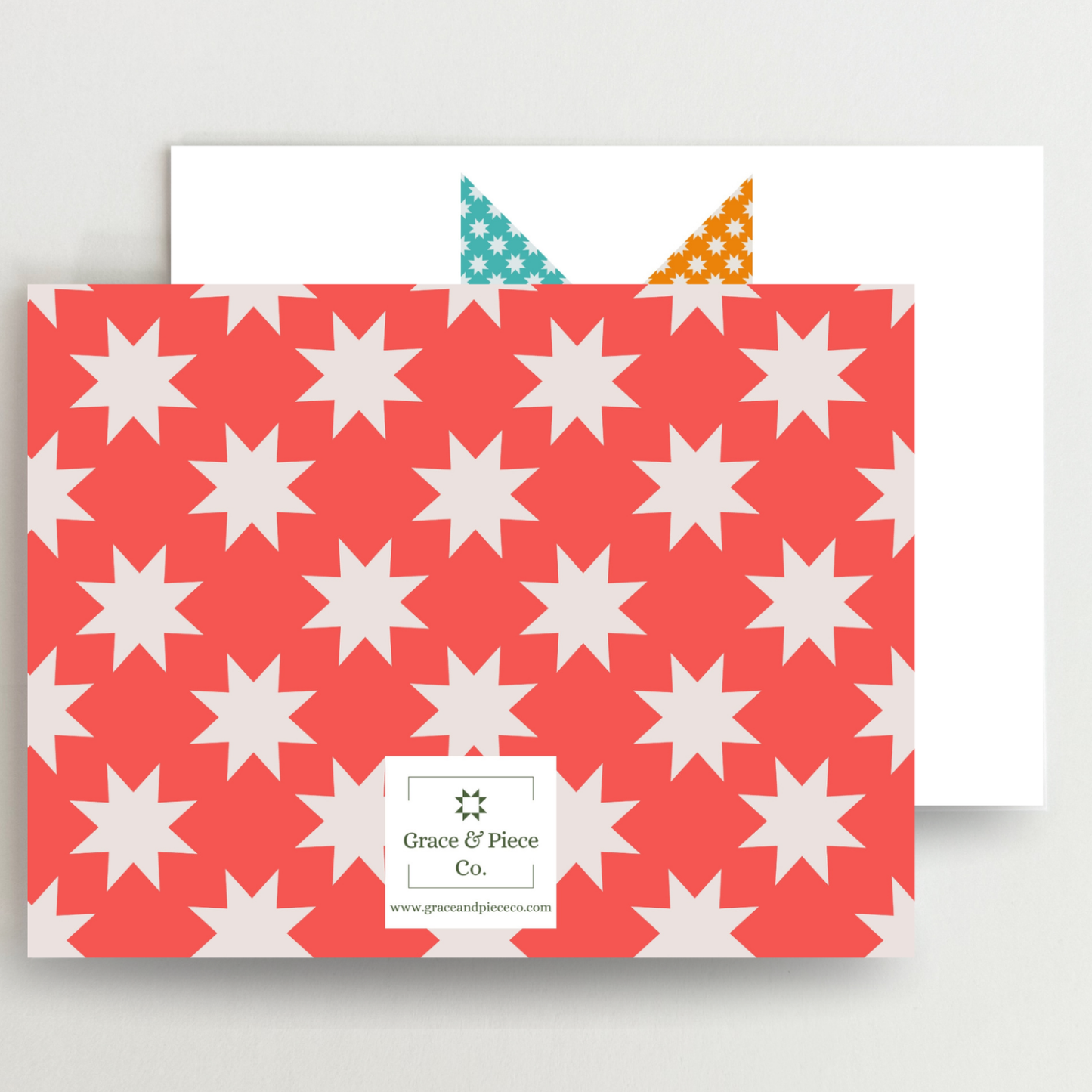 Groovy Quilt Star Assorted Blank Note Cards Set