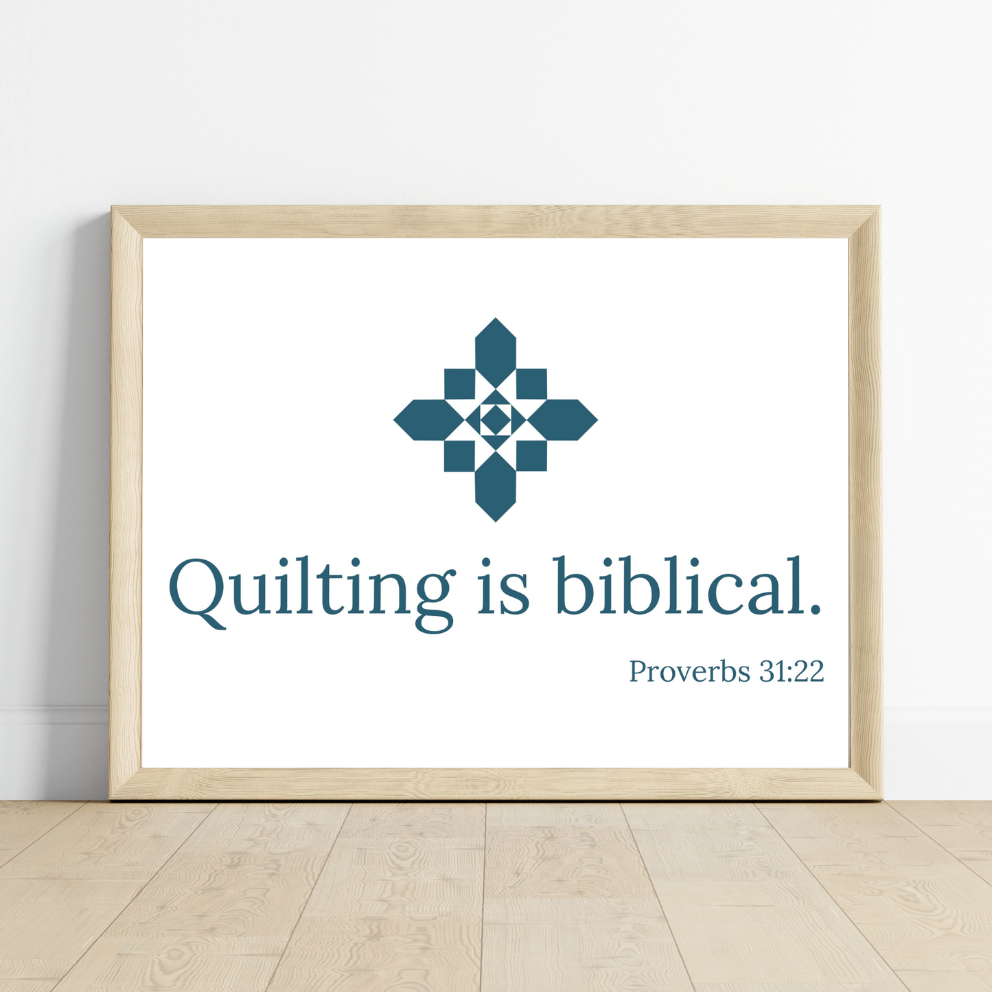 Quilting is Biblical Funny Christian Quilter Wall Art Print