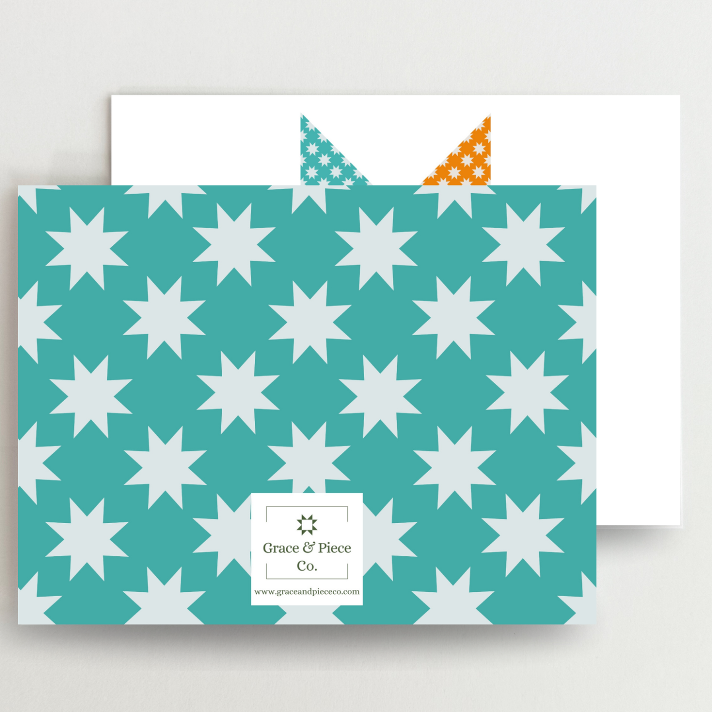 Groovy Quilt Star Assorted Blank Note Cards Set