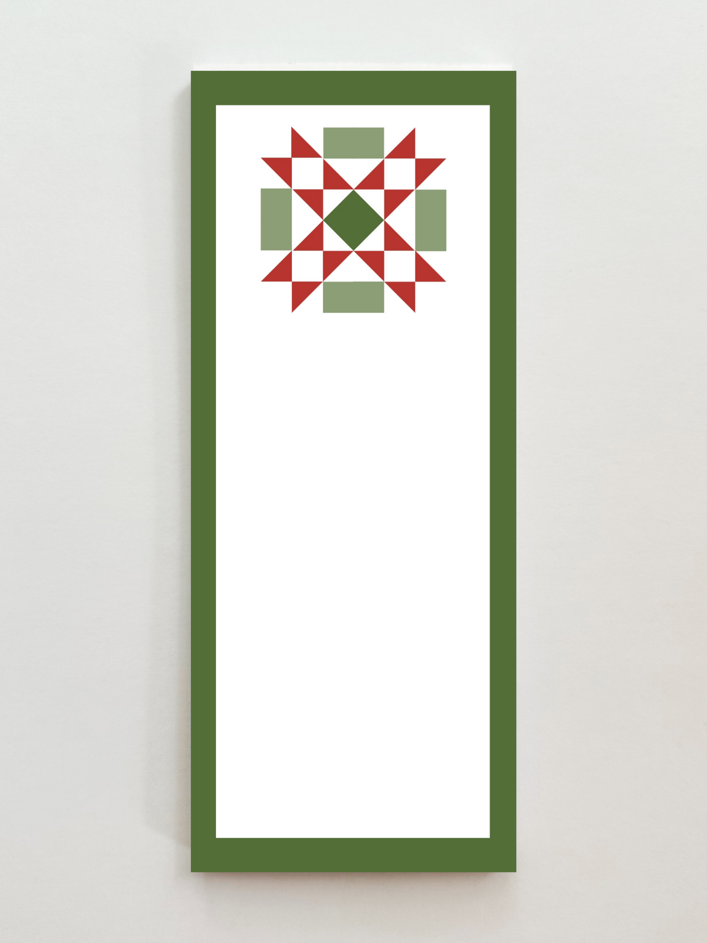 Christmas Quilt Block Refrigerator Notepad