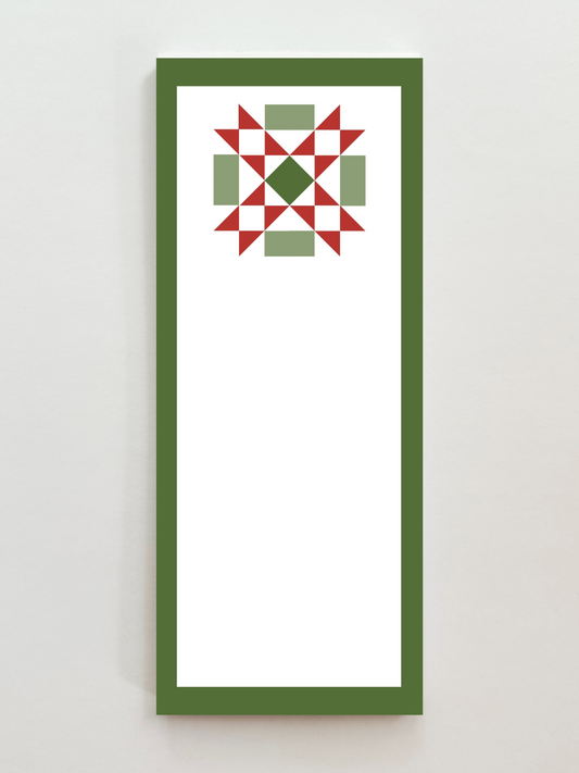 Christmas Quilt Block Refrigerator Notepad