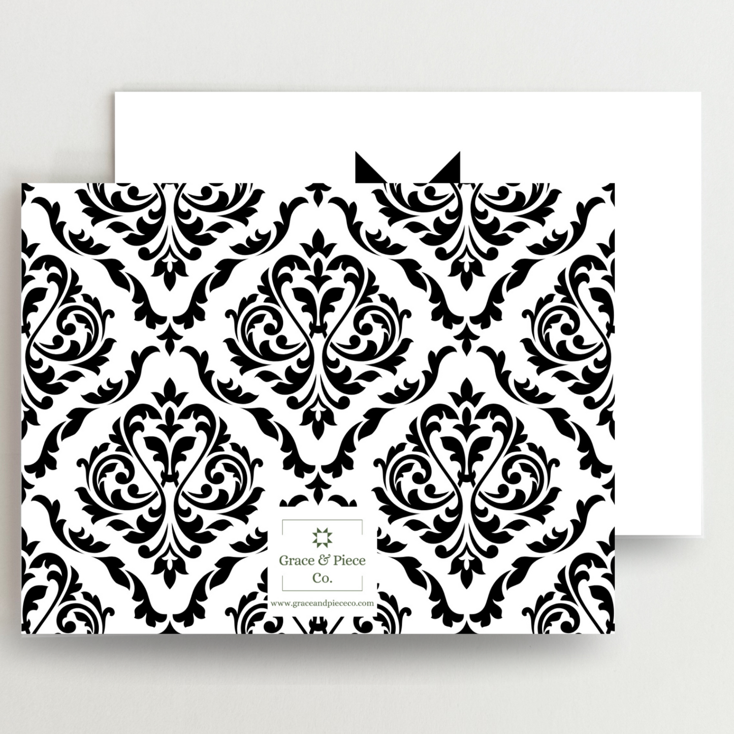 Classic Black and White Ohio Star Blank Note Cards Set