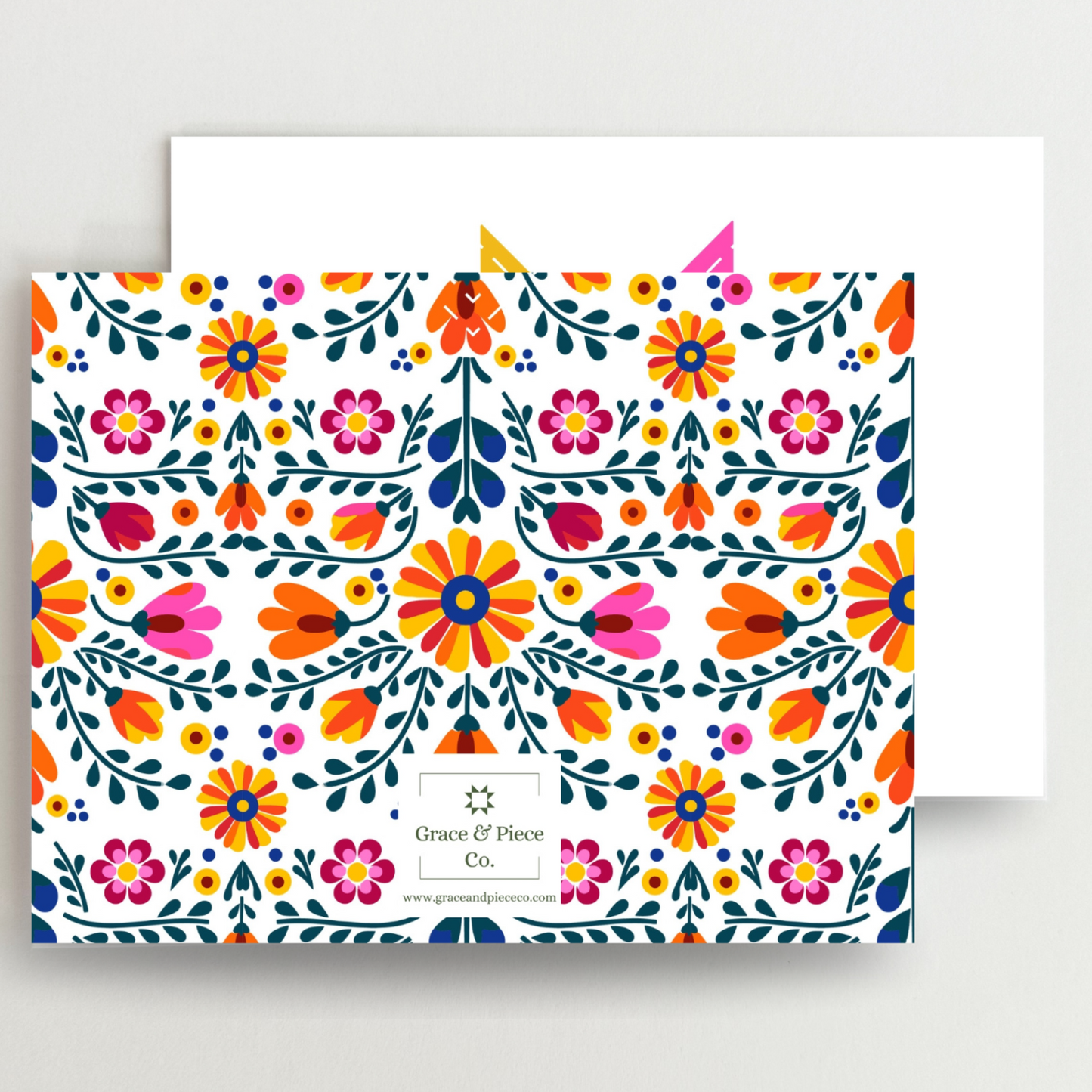 Multicolor Hand-stitched Quilt Star Blank Note Cards Set