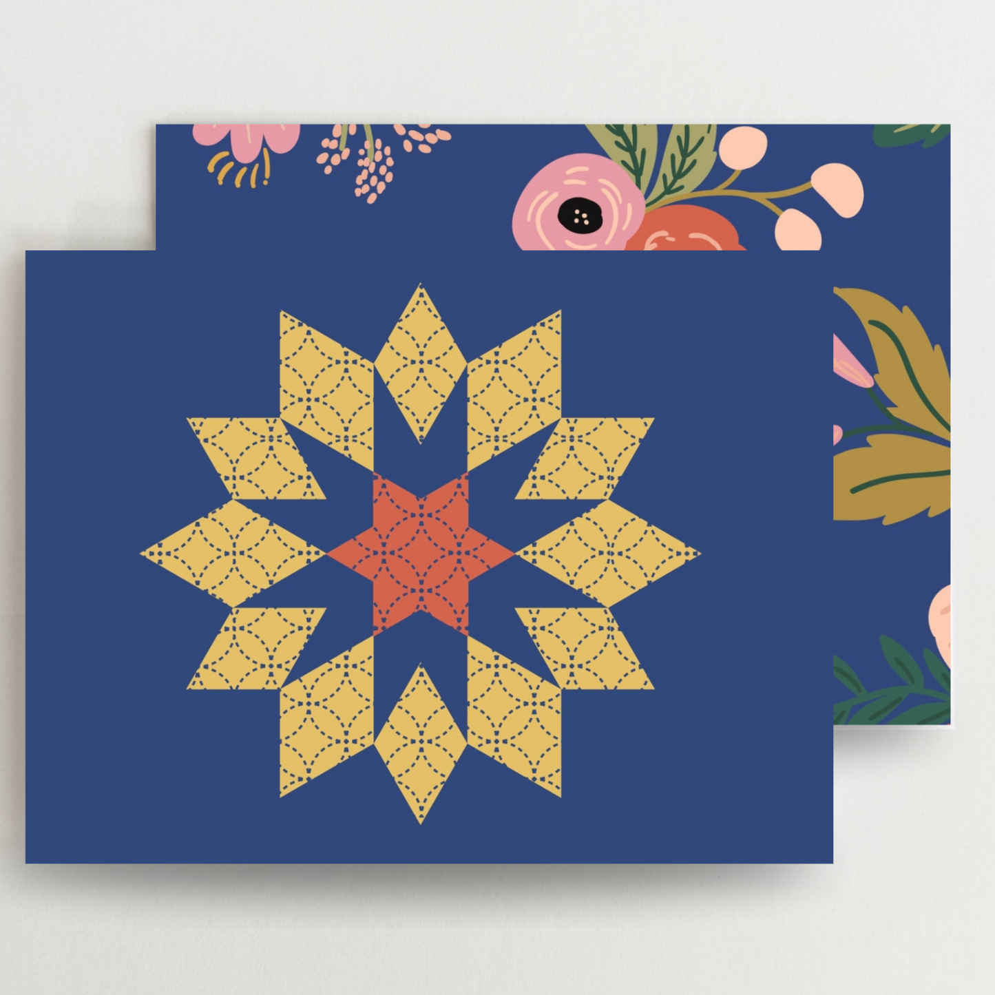 Bold Floral Blank Note Cards Set