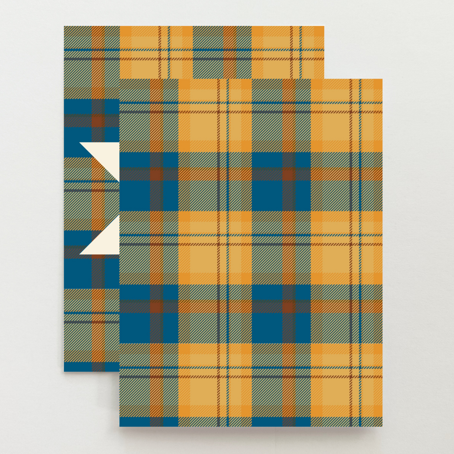 Flannel Mustard Yellow Quilt Star Card