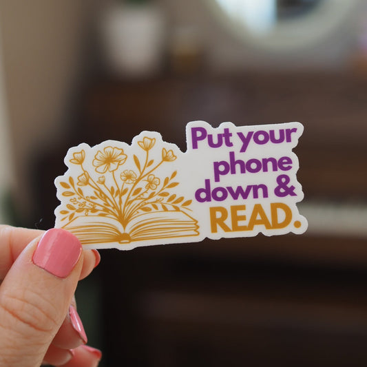 Put Down Your Phone and Read Funny Sticker