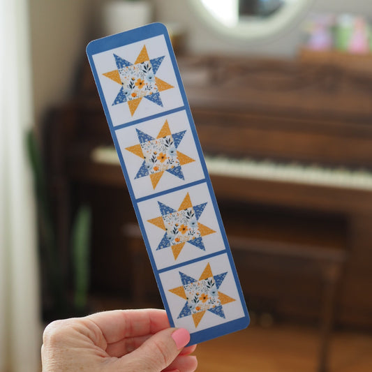 Prairie Flowers Quilt Laminated Bookmark