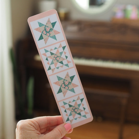 Graceful Garden Quilt Laminated Bookmark