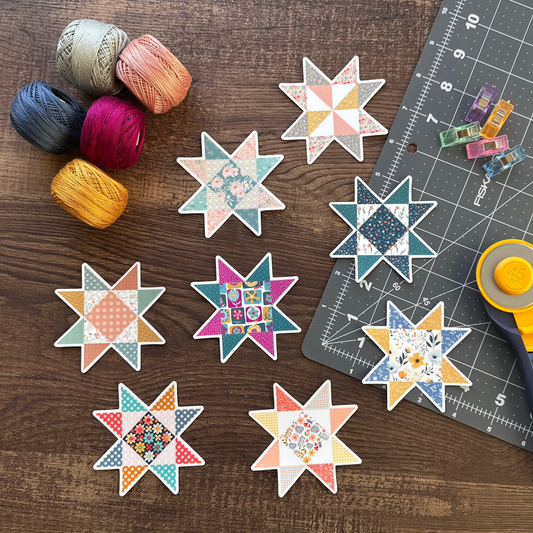 Quilt Star Stickers Bundle