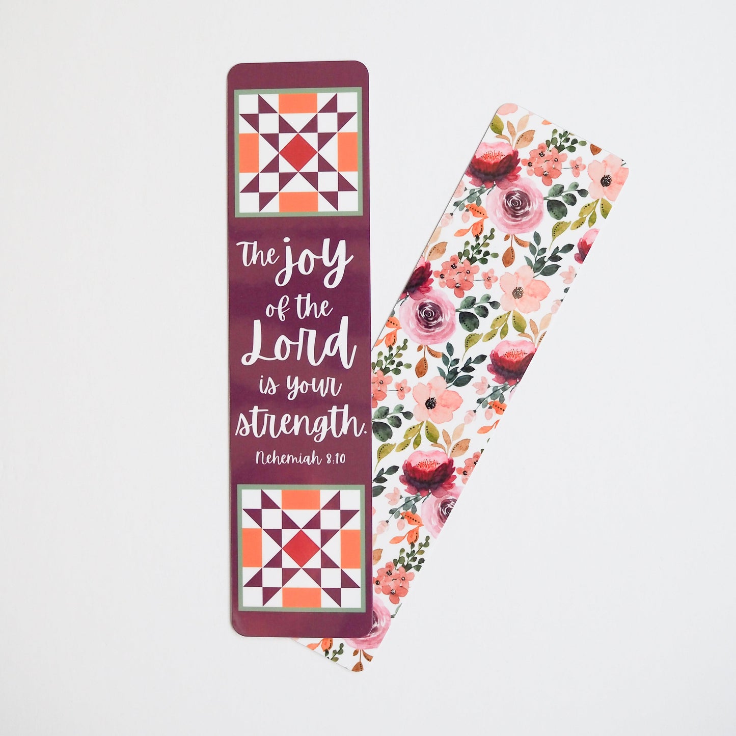 Plum Bible Verse Laminated Bookmark