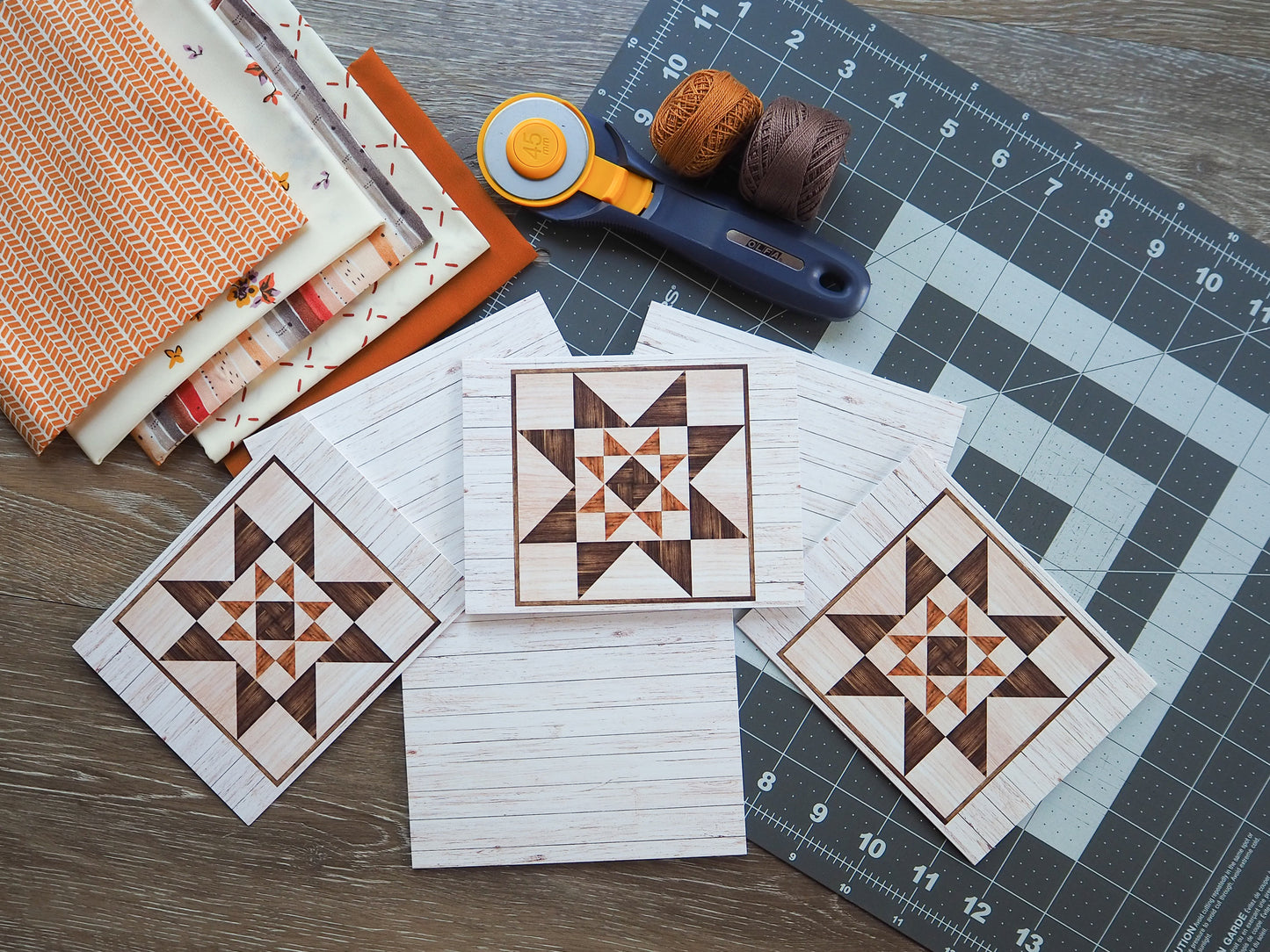 Barn Quilt Star Card