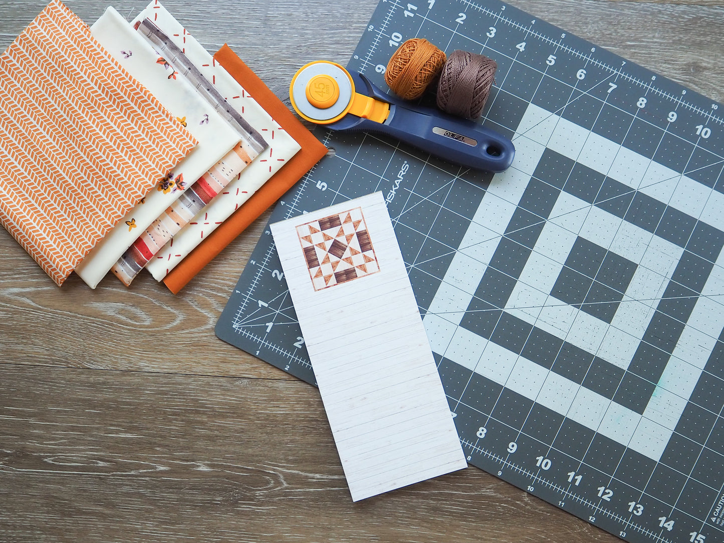 Barn Quilt Block Refrigerator Notepad