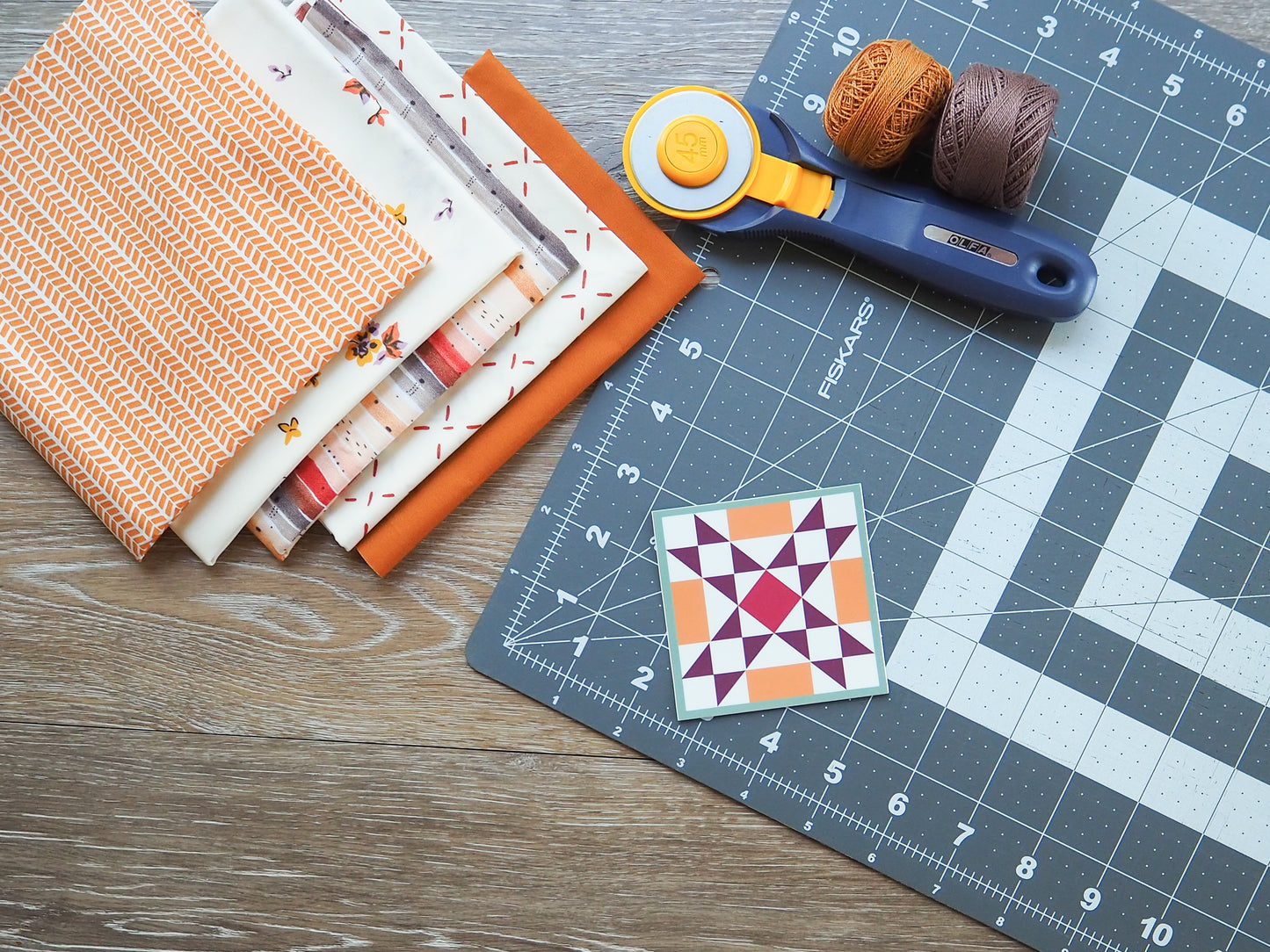 Plum Quilt Block Sticker