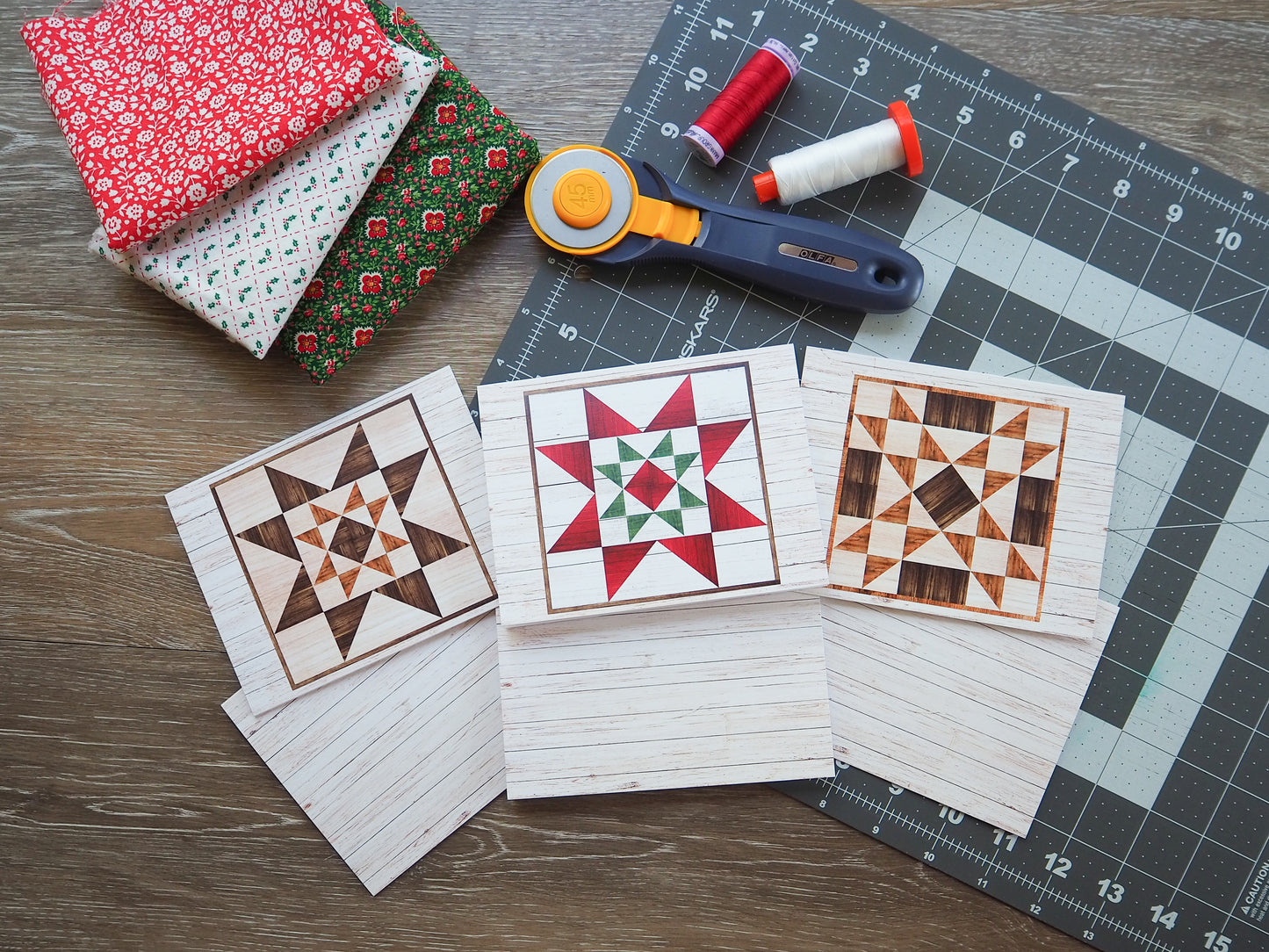 Barn Wood Quilt Assorted Card Set