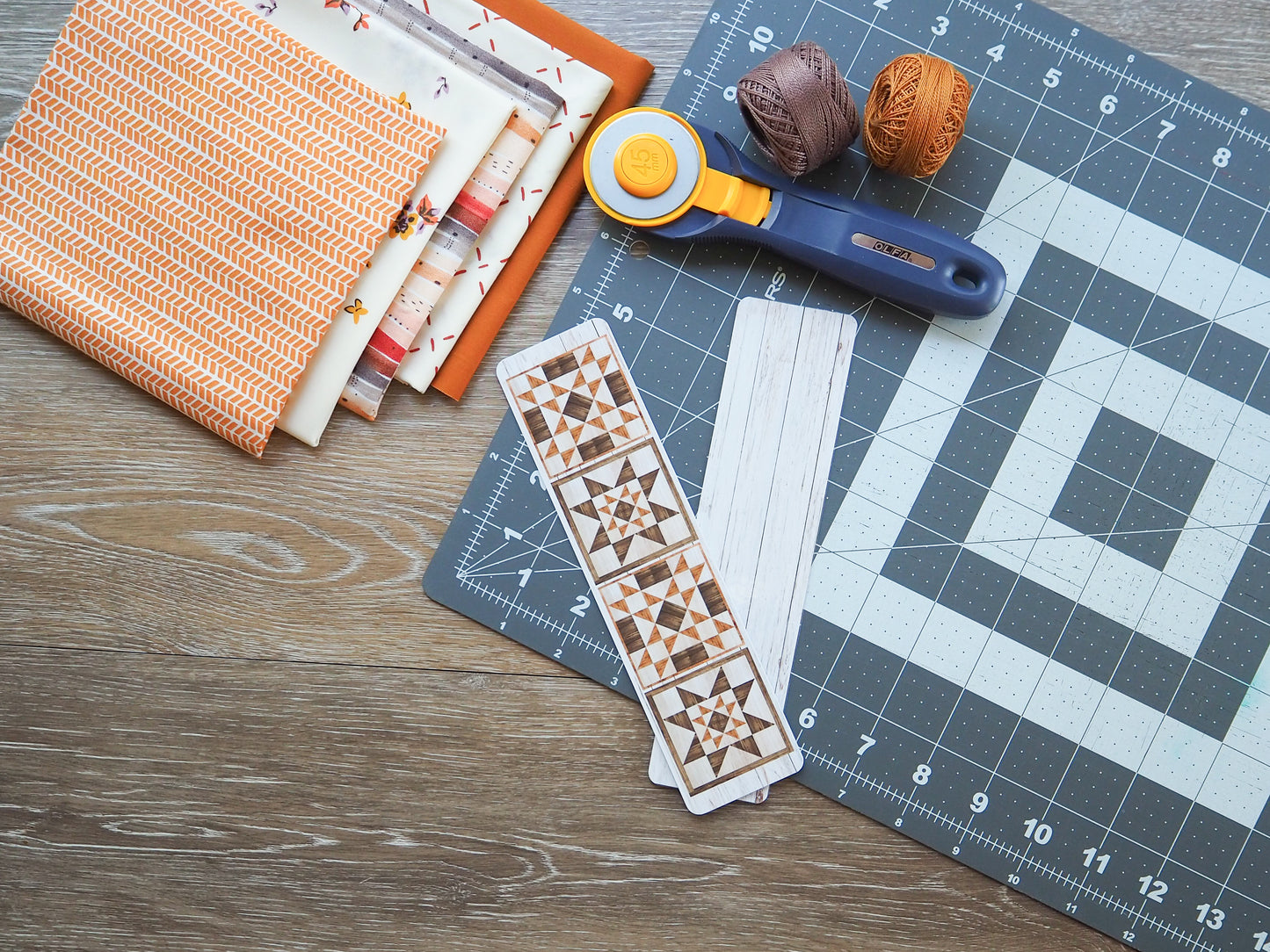 Barn Quilt Laminated Bookmark