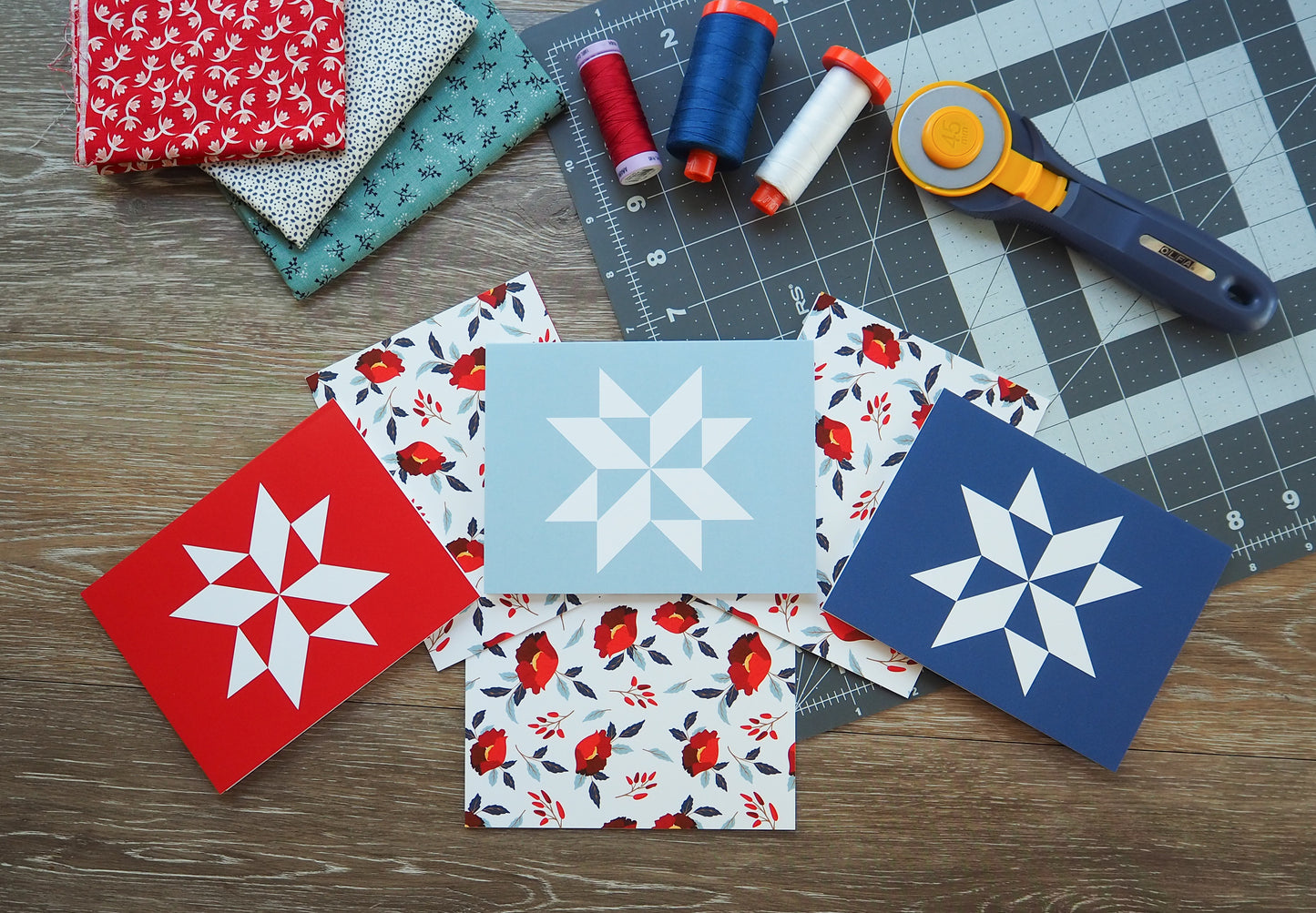 Pinwheel Floral Assorted Card Set