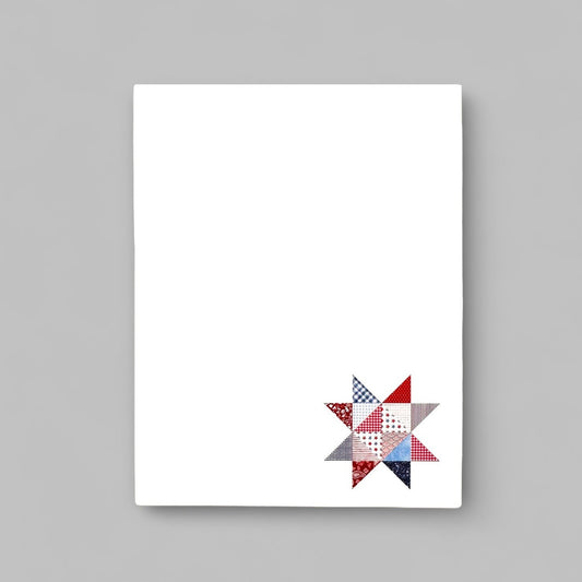 Blank Quilt Star Notepad