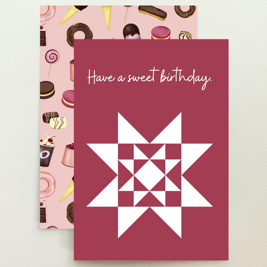 Quilt Star Sweet Treats Birthday Card