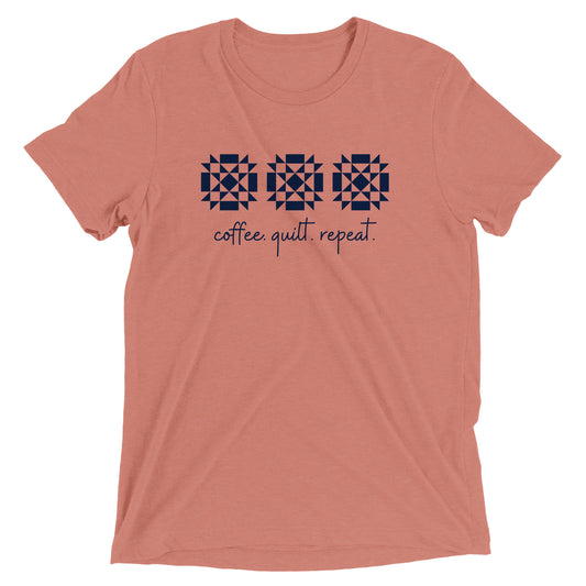 Coffee. Quilt. Repeat. T-shirt - Choose your color